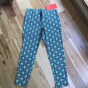 Tracy Negoshian Pants - Geo block cropped pants by Tracy Negoshian Tracy Negoshian Pants - Geo block cropped pants by Tracy Negoshian